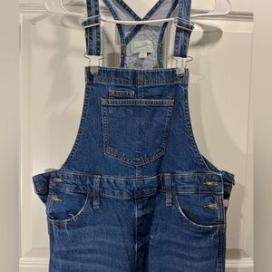 Dark Denim Overalls (Size 4) (Fits S-M) Baggy Fit